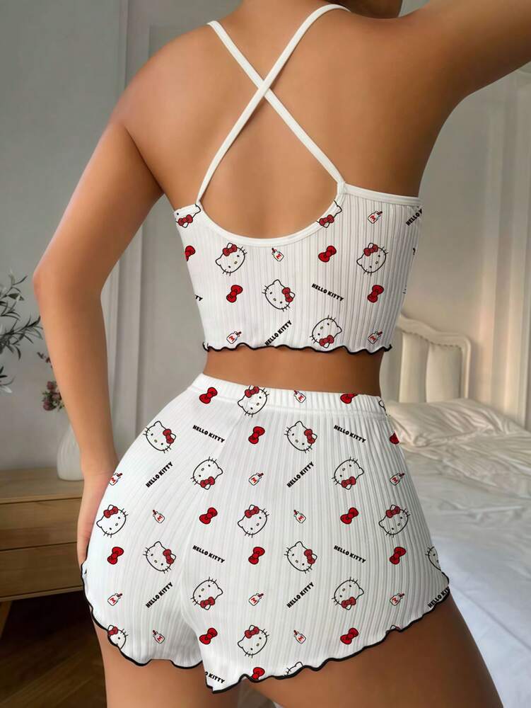 Women’s Hello Kitty Summer Pajama Top – Cute Sleeveless Sleepwear Shirt, Perfect for Vacation